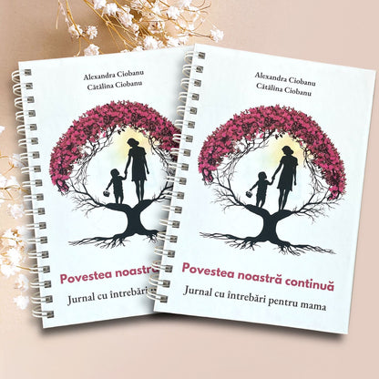 Set 2 Jurnale cu intrebari pentru mama- "Povestea noastra continua"